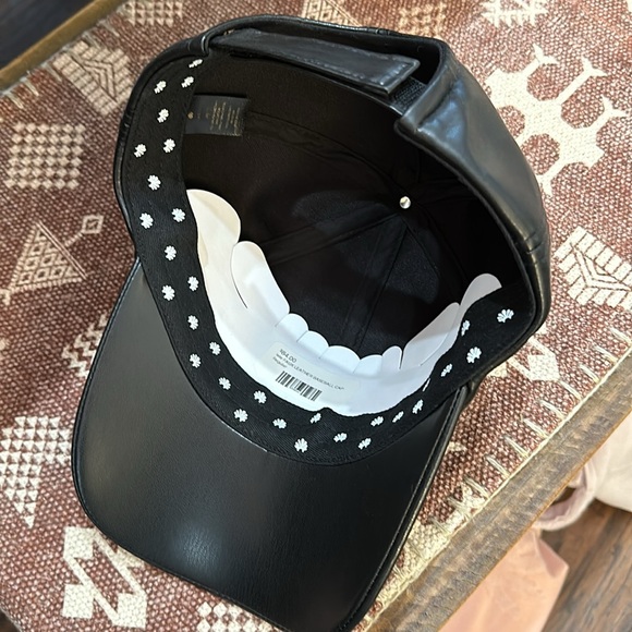 lele sadoughi faux leather baseball cap - Picture 3 of 4